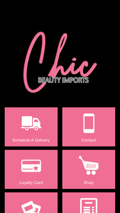 Emulate iPhone app Chic Beauty Imports using MyAndroid