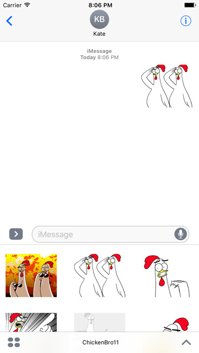 Emulate iPhone app Chicken Bro 11 Sticker Pack using MyAndroid Emulate iPhone app Chicken Bro 11 Sticker Pack using MyAndroid