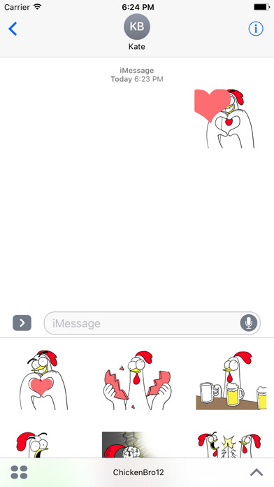 Emulate iPhone app Chicken Bro 12 Sticker Pack using MyAndroid Emulate iPhone app Chicken Bro 12 Sticker Pack using MyAndroid