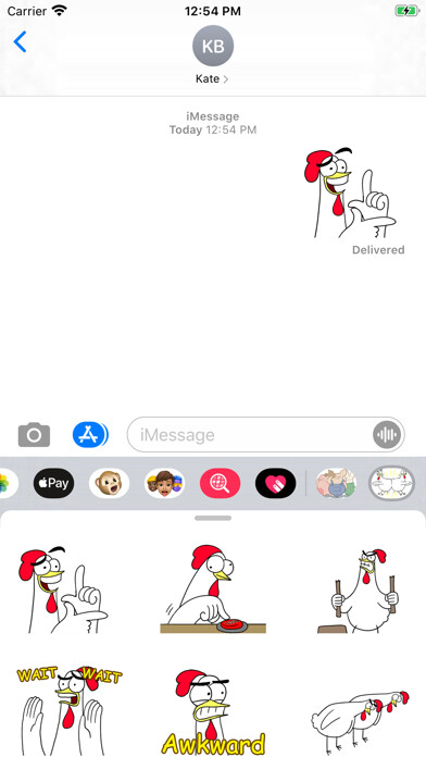 Emulate iPhone app Chicken Bro 23 Sticker Pack using MyAndroid