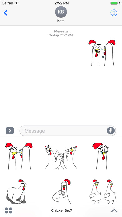 Emulate iPhone app Chicken Bro 7 Sticker Pack using MyAndroid Emulate iPhone app Chicken Bro 7 Sticker Pack using MyAndroid