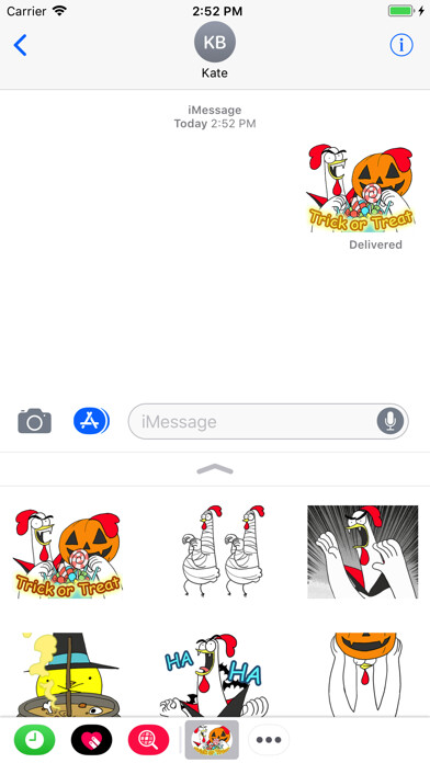 Emulate iPhone app Chicken Bro Halloween Sticker using MyAndroid Emulate iPhone app Chicken Bro Halloween Sticker using MyAndroid