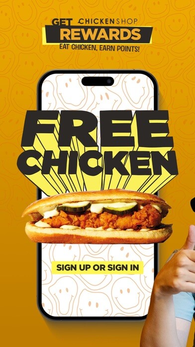 Emulate iPhone app Chicken Shop Rewards using MyAndroid Emulate iPhone app Chicken Shop Rewards using MyAndroid
