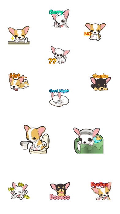 Emulate iPhone app Chihuahua Dog - Stickers using MyAndroid