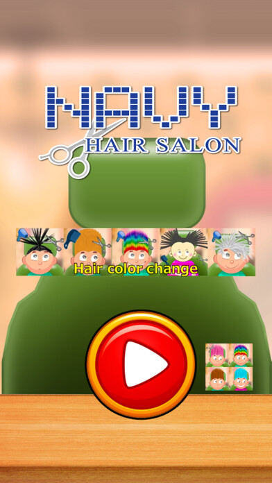 Emulate iPhone app Child game / hair cut (dark blue) using MyAndroid Emulate iPhone app Child game / hair cut (dark blue) using MyAndroid