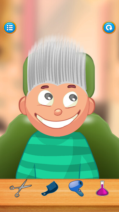 Emulate iPhone app Child game / silver hair cut using MyAndroid Emulate iPhone app Child game / silver hair cut using MyAndroid