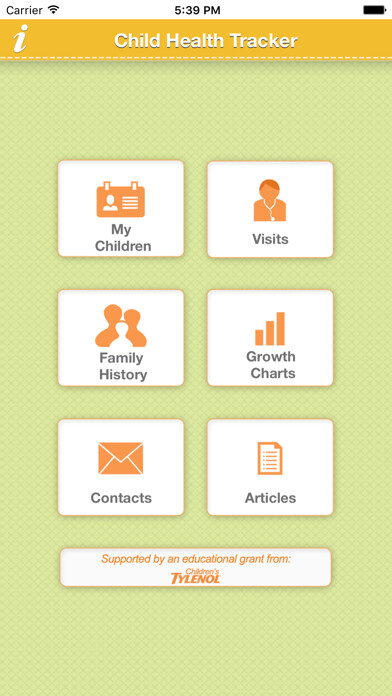 Emulate iPhone app Child Health Tracker From HealthyChildren.org using MyAndroid