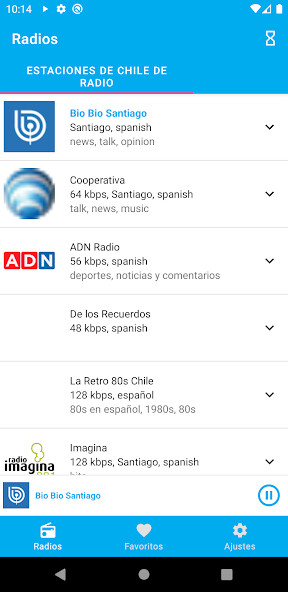Run android online APK Chile Radio Stations - FM Streaming from MyAndroid or emulate Chile Radio Stations - FM Streaming using MyAndroid