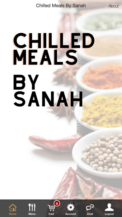 Emulate iPhone app Chilled Meals By Sanah App using MyAndroid