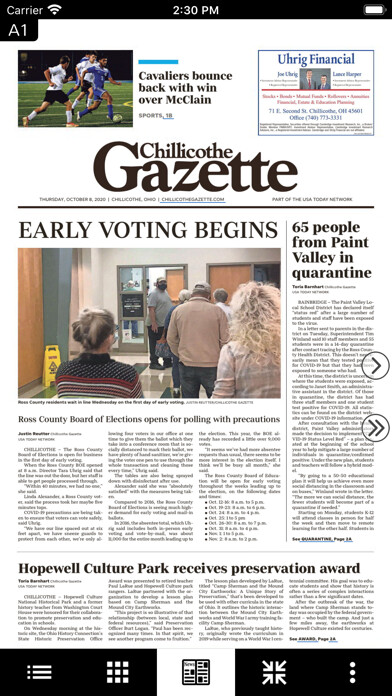Emulate iPhone app Chillicothe Gazette eEdition using MyAndroid
