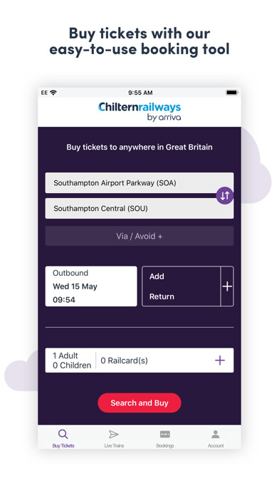 Emulate iPhone app Chiltern Railways - Tickets using MyAndroid Emulate iPhone app Chiltern Railways - Tickets using MyAndroid