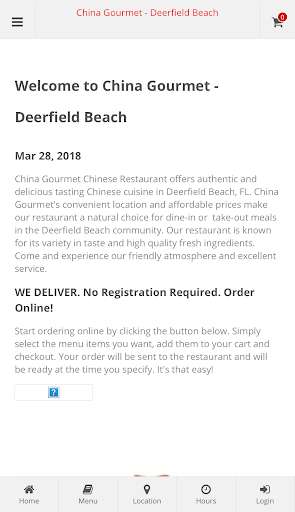 Run android online APK China Gourmet Deerfield Beach Online Ordering from MyAndroid or emulate China Gourmet Deerfield Beach Online Ordering using MyAndroid