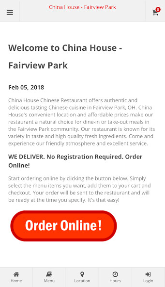 Run android online APK China House Fairview Park Online Ordering from MyAndroid or emulate China House Fairview Park Online Ordering using MyAndroid