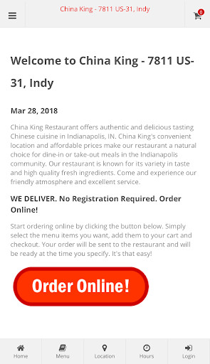 Run android online APK China King Indianapolis Online Ordering from MyAndroid or emulate China King Indianapolis Online Ordering using MyAndroid