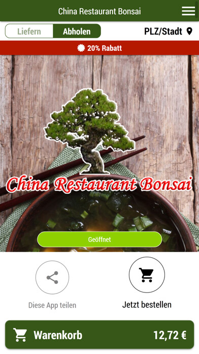 Emulate iPhone app China Restaurant Bonsai using MyAndroid Emulate iPhone app China Restaurant Bonsai using MyAndroid