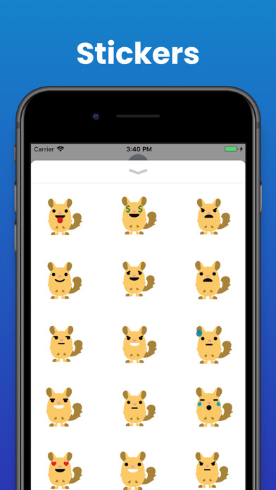 Emulate iPhone app Chinchilla stickers pet emoji using MyAndroid Emulate iPhone app Chinchilla stickers pet emoji using MyAndroid