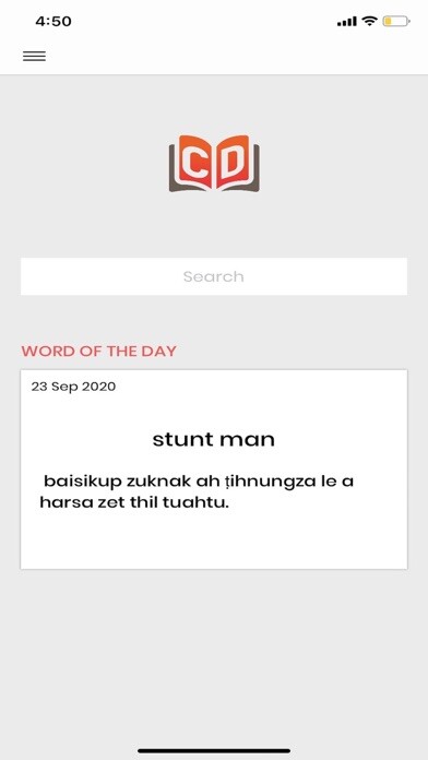 Emulate iPhone app Chin-Dictionary using MyAndroid
