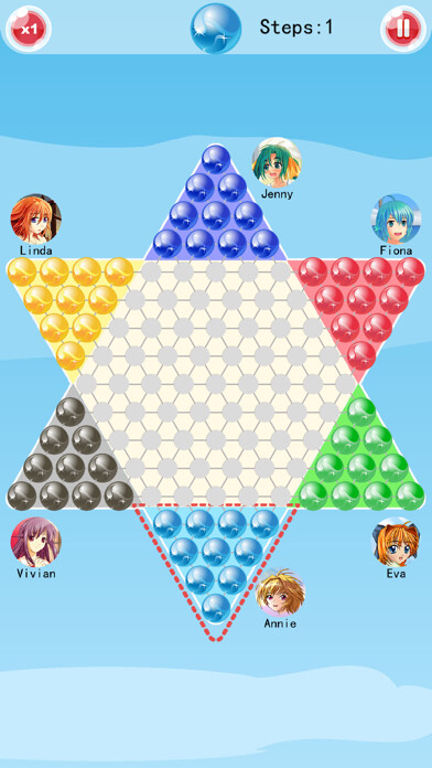 Emulate iPhone app Chinese Checkers-A.I. Enhanced using MyAndroid