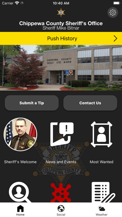 Emulate iPhone app Chippewa County Sheriff using MyAndroid Emulate iPhone app Chippewa County Sheriff using MyAndroid