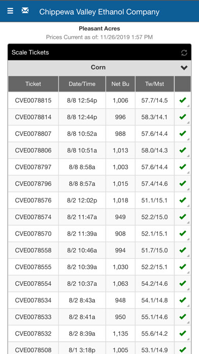 Emulate iPhone app Chippewa Valley Ethanol Co. using MyAndroid
