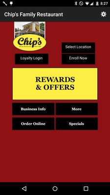 Emulate Android APK Chips Family Restaurant