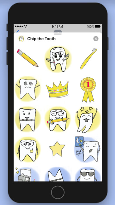 Emulate iPhone app Chip the Tooth dental stickers using MyAndroid Emulate iPhone app Chip the Tooth dental stickers using MyAndroid