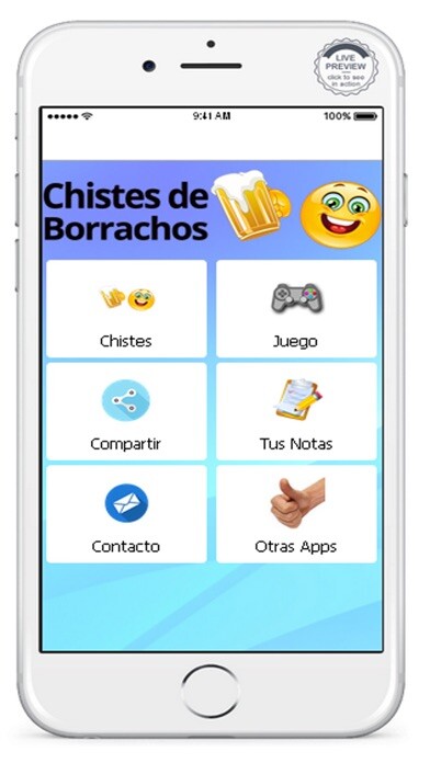 Emulate iPhone app Chistes de Borrachos Graciosos using MyAndroid Emulate iPhone app Chistes de Borrachos Graciosos using MyAndroid