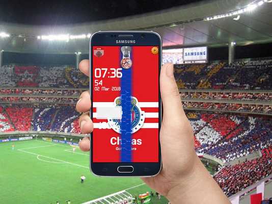 Emulate Android APK chivas guadalajara lock screen zipper