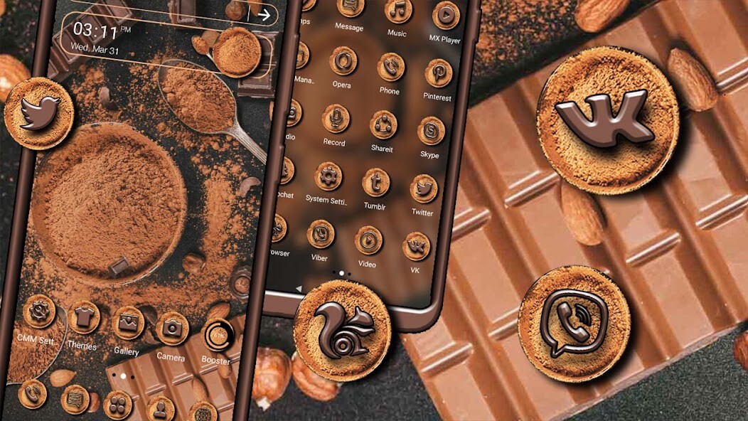 Run android online APK Chocolate Launcher Theme from MyAndroid or emulate Chocolate Launcher Theme using MyAndroid