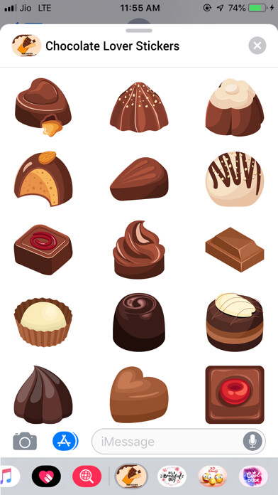 Emulate iPhone app Chocolate Lover Stickers using MyAndroid Emulate iPhone app Chocolate Lover Stickers using MyAndroid