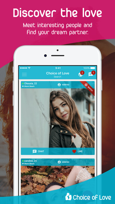 Emulate iPhone app Choice of Love - Dating App using MyAndroid