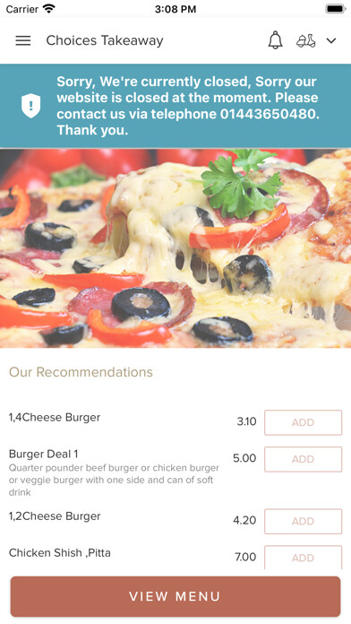 Emulate iPhone app Choices Takeaway. using MyAndroid Emulate iPhone app Choices Takeaway. using MyAndroid