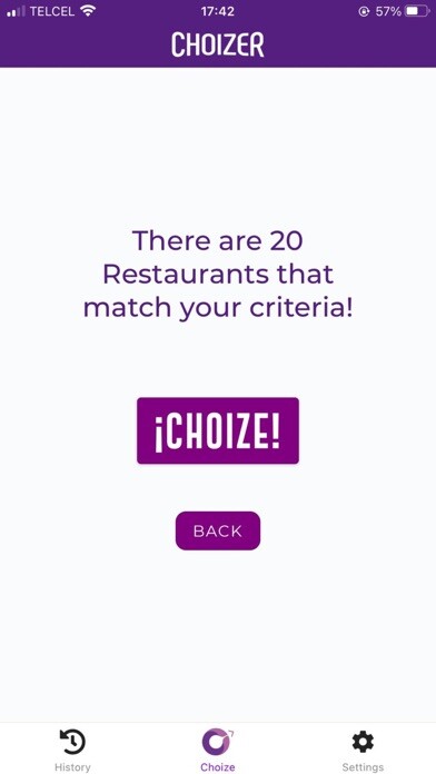 Emulate iPhone app Choizer using MyAndroid