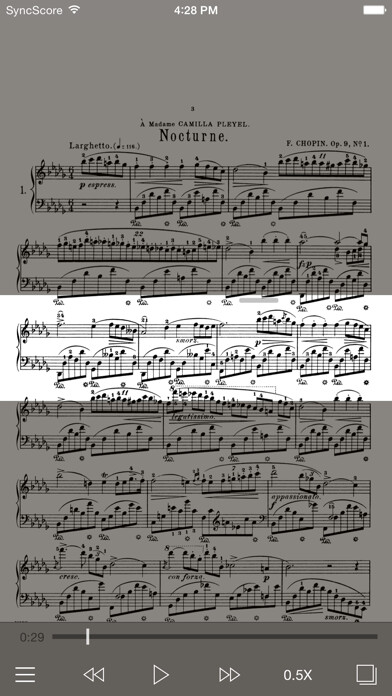 Emulate iPhone app Chopin Nocturnes - SyncScore using MyAndroid Emulate iPhone app Chopin Nocturnes - SyncScore using MyAndroid