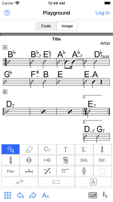 Emulate iPhone app Chord chart editor using MyAndroid Emulate iPhone app Chord chart editor using MyAndroid