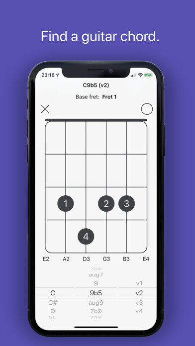 Emulate iPhone app ChordChest - Guitar Chords using MyAndroid Emulate iPhone app ChordChest - Guitar Chords using MyAndroid