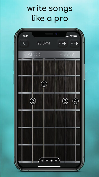 Emulate iPhone app ChordFire: for guitar using MyAndroid