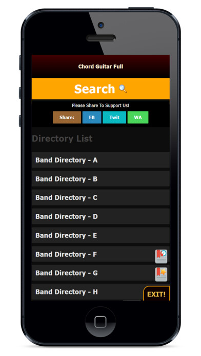 Emulate iPhone app Chord Guitar Full Offline using MyAndroid