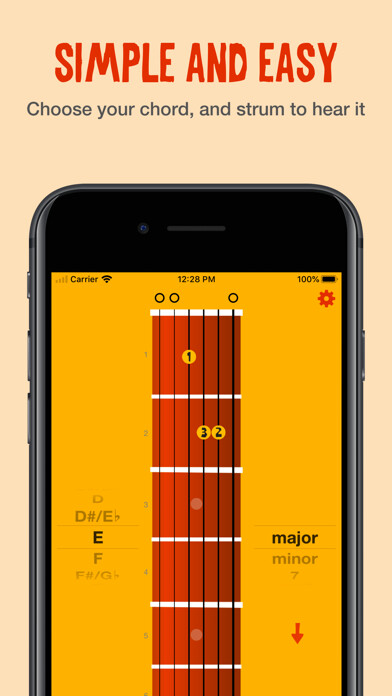 Emulate iPhone app Chord Lord for Guitar using MyAndroid
