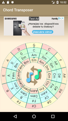 Run android online APK Chord Transposer with guitar chords from MyAndroid or emulate Chord Transposer with guitar chords using MyAndroid