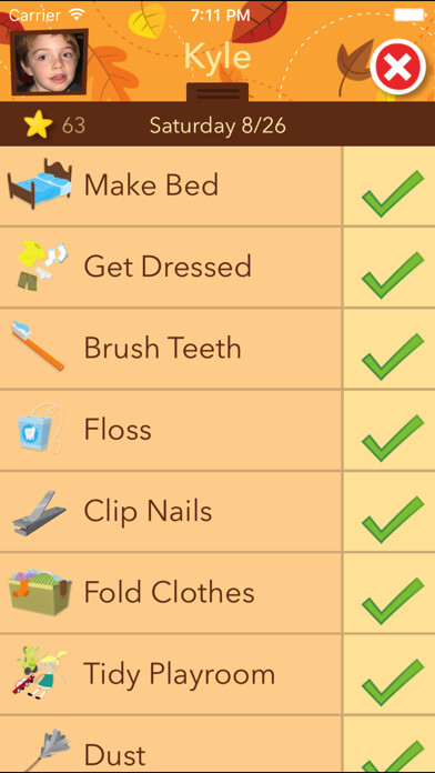 Emulate iPhone app Chore Pad: Chores & Rewards, Beautifully Themed using MyAndroid Emulate iPhone app Chore Pad: Chores & Rewards, Beautifully Themed using MyAndroid