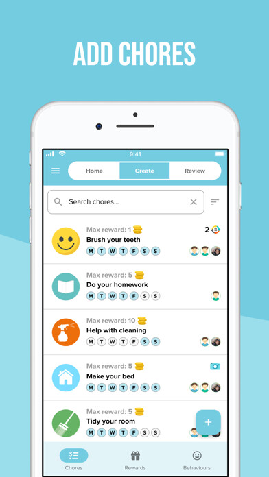 Emulate iPhone app Chores 4 Rewards using MyAndroid