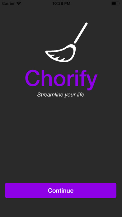 Emulate iPhone app Chorify - Chore Organizer using MyAndroid