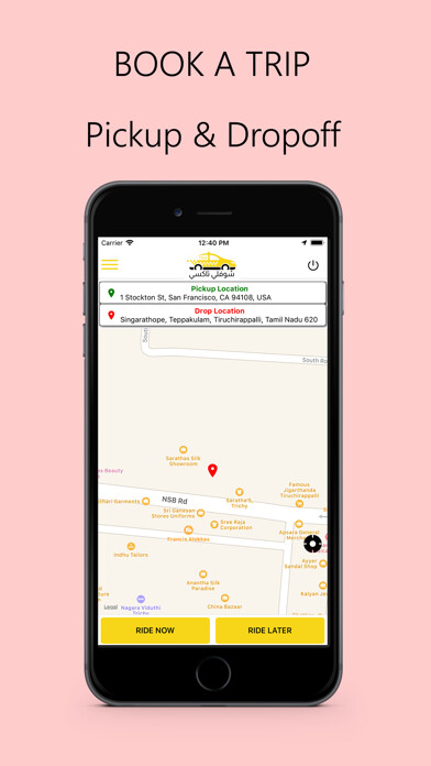 Emulate iPhone app Choufli taxi using MyAndroid