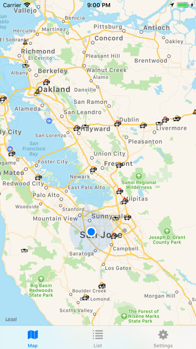Emulate iPhone app CHP Traffic Incidents using MyAndroid Emulate iPhone app CHP Traffic Incidents using MyAndroid
