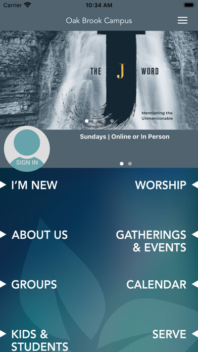 Emulate iPhone app Christ Church Connect using MyAndroid
