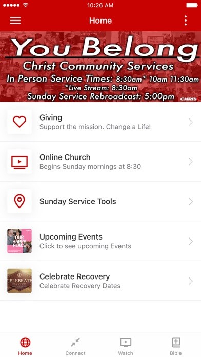 Emulate iPhone app Christ Community Alamogordo using MyAndroid Emulate iPhone app Christ Community Alamogordo using MyAndroid