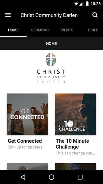 Emulate iPhone app Christ Community Darien using MyAndroid Emulate iPhone app Christ Community Darien using MyAndroid