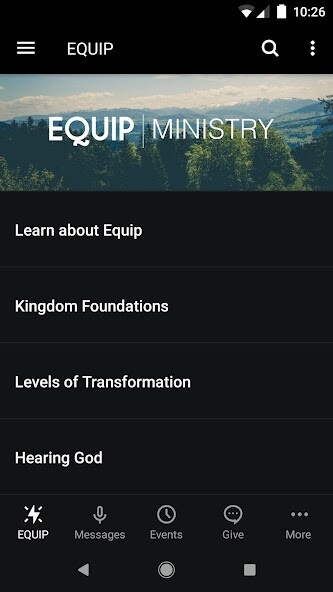 Emulate iPhone app Christ Fellowship Tri-Cities using MyAndroid