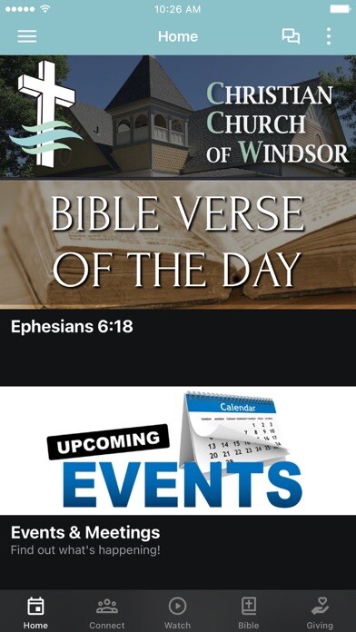 Emulate iPhone app Christian Church of Windsor using MyAndroid Emulate iPhone app Christian Church of Windsor using MyAndroid